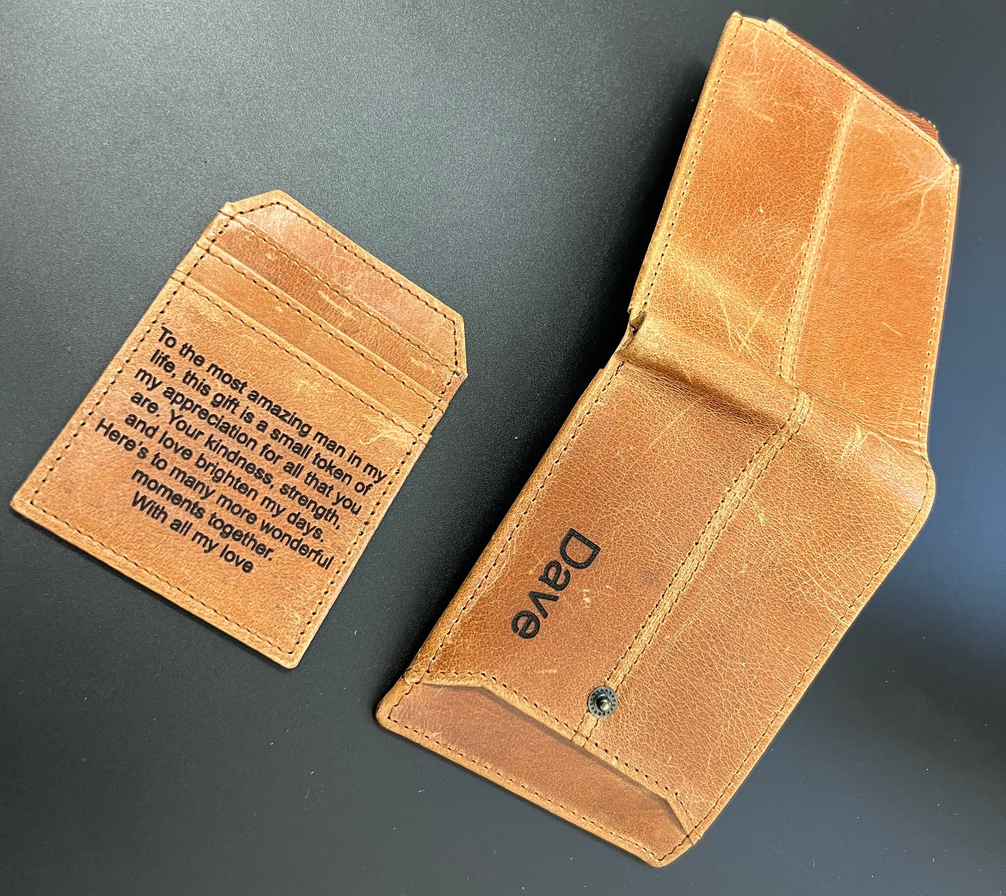 Handmade Personalised Leather Wallet For Men | Birthday, Anniversary, Christmas Gift For Him | Gift For Dad | Free Handmade Gift Bag