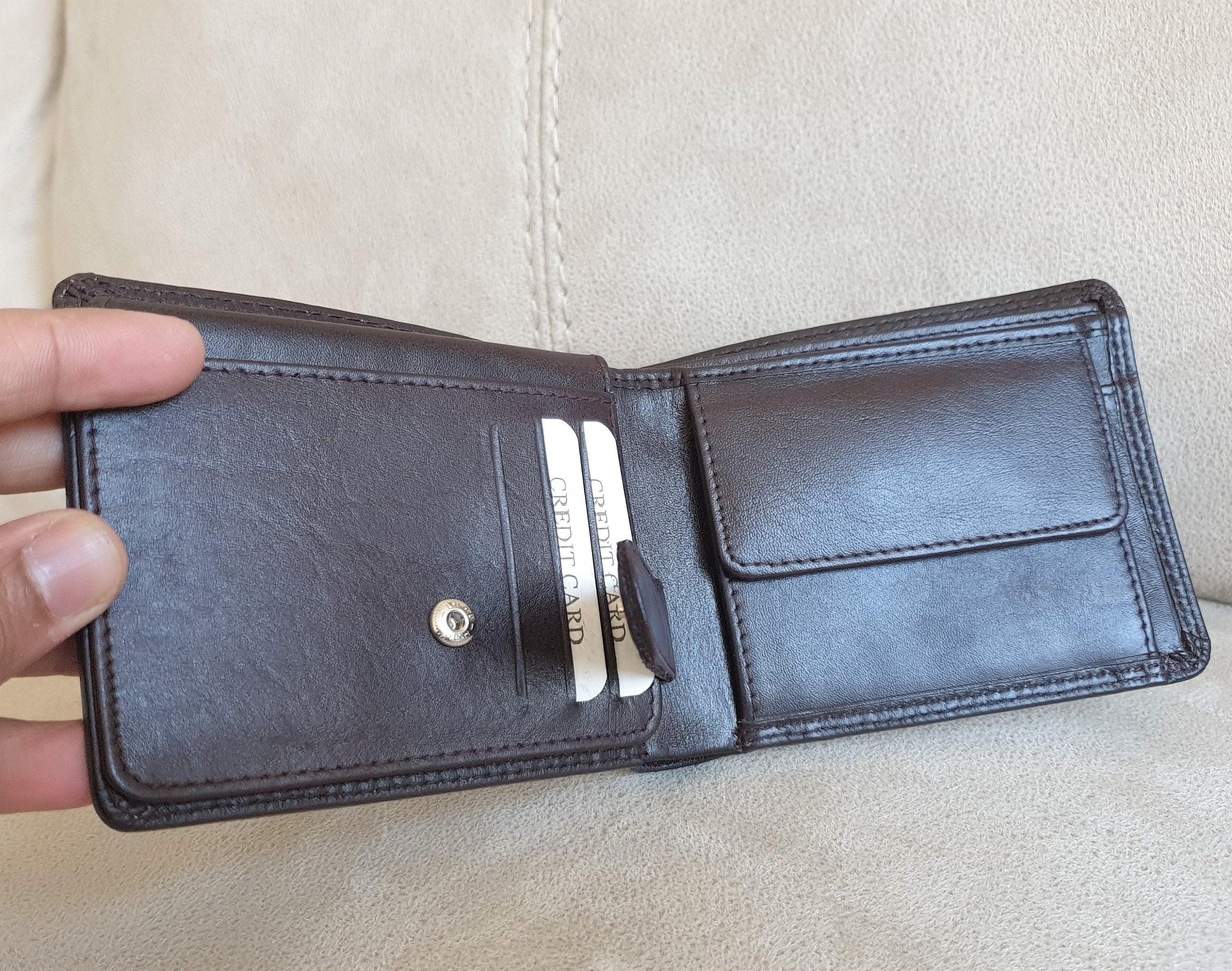 Personalised Brown Handmade Soft Smooth Real Leather Wallet For Men | Cash, Credit Card, Coin Pocket Bifold Leather Wallet