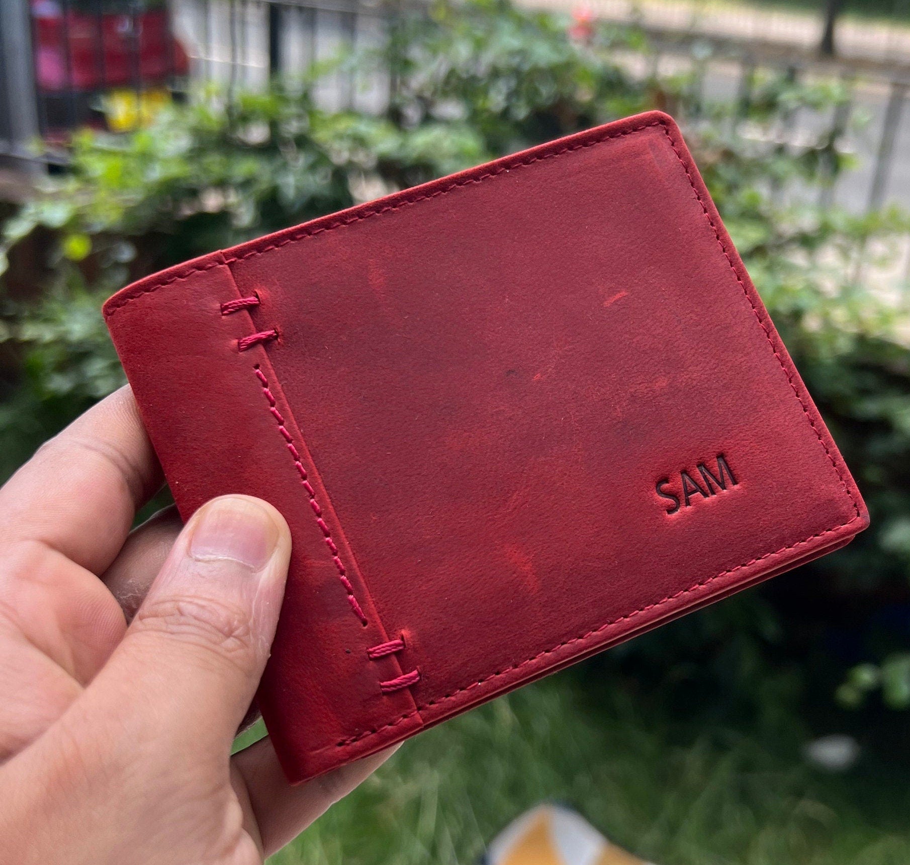 Handmade Real Leather Wallet For Men | RFID Safe B-ifold Wallet | Personalised Gift For Him | Birthday, Christmas, Anniversary Gift | Boxed