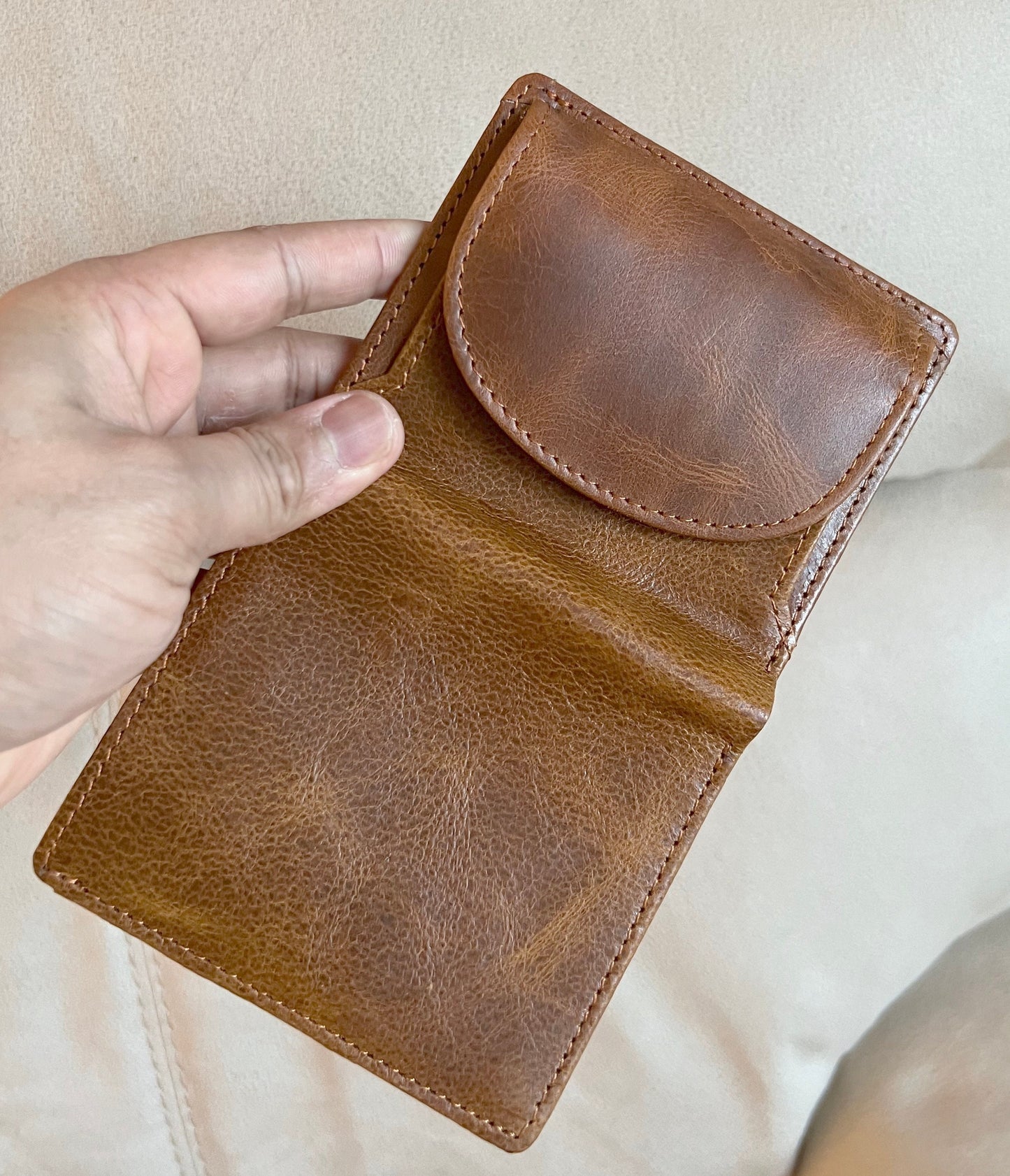 Handmade RFID Safe Real Leather Wallet, Premium Leather Brown Unisex Men's Women Wallet, Minimalist Wallet, Gift Bagged, Perfect For Gift