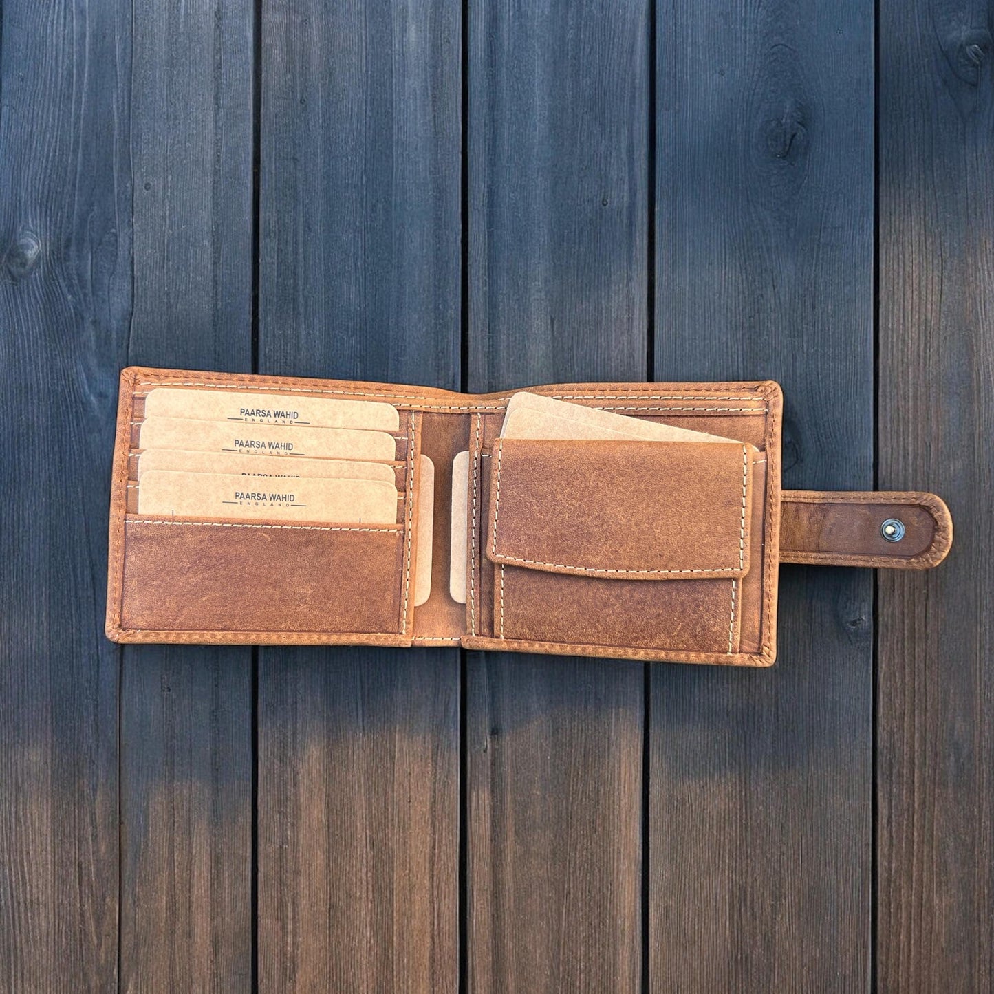 Rustic Vintage Look Leather Men's Wallet | Personalised 100% Real Leather Wallet for Men | Best Gift For Christmas & Birthday, Anniversary