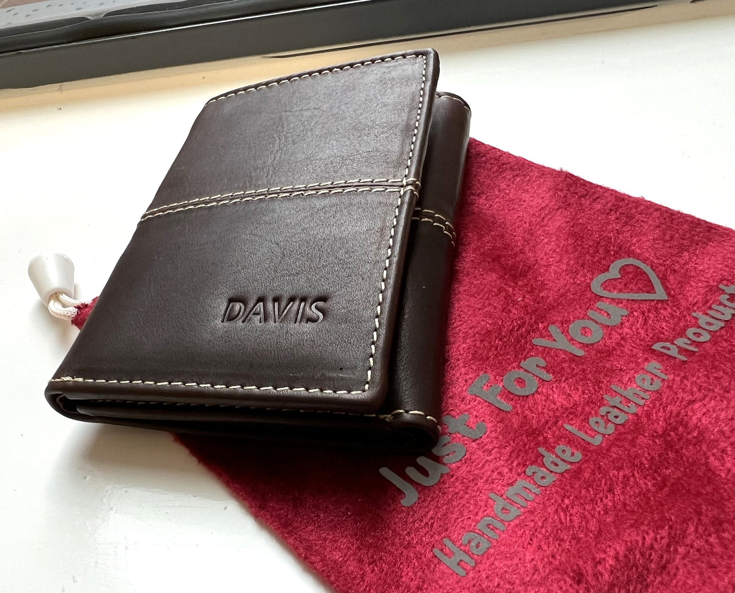Personalised Genuine Leather 3 Fold Wallet | Handmade Trifold Wallet | Engraved Wallet | Custom Gift | Christmas Birthday Gift For Him