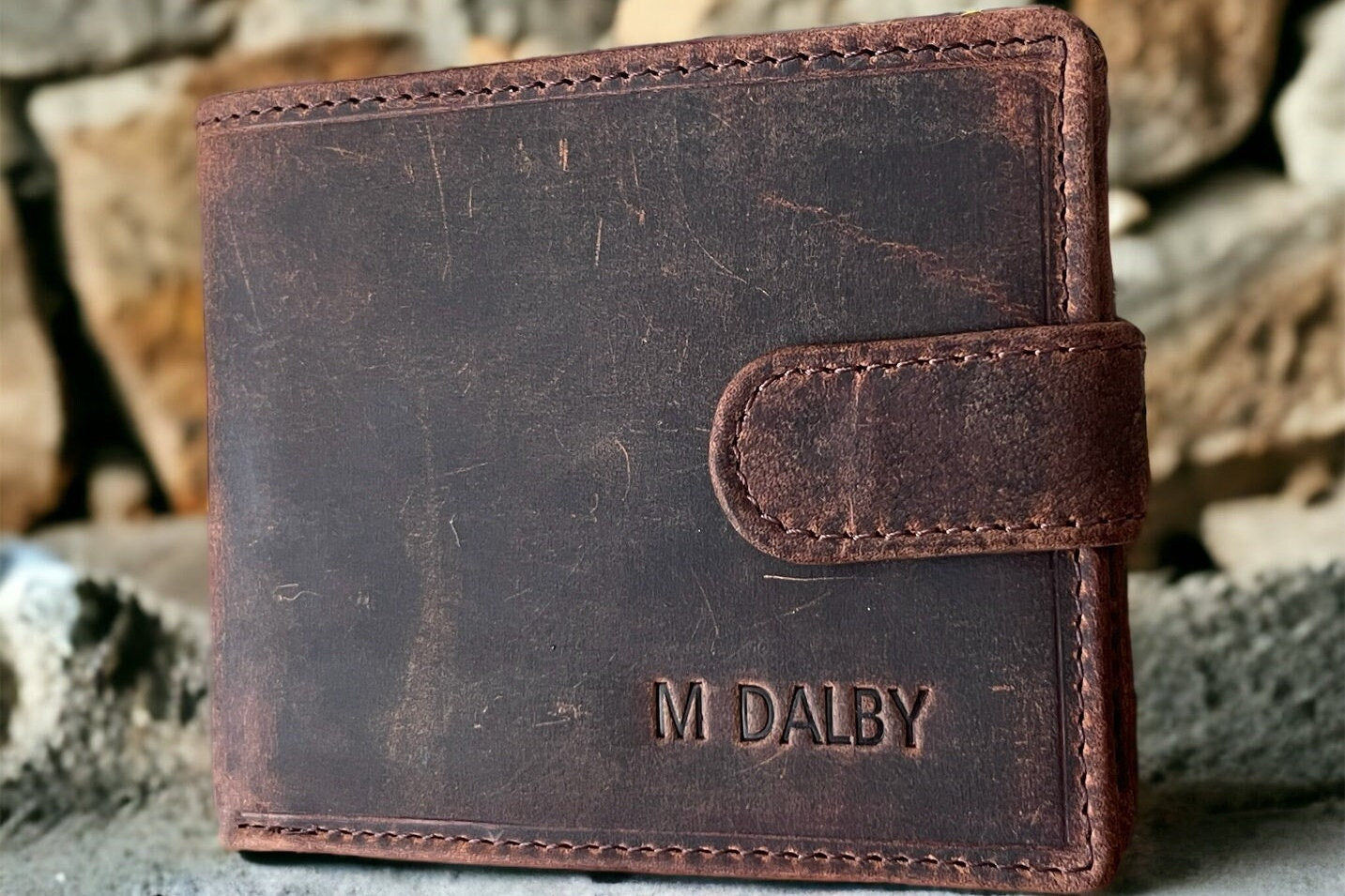Gift For Husband | Personalised Leather Wallet | Handmade Real Leather Wallet | Custom Birthday Gift, Anniversary Gift, Christmas Gift