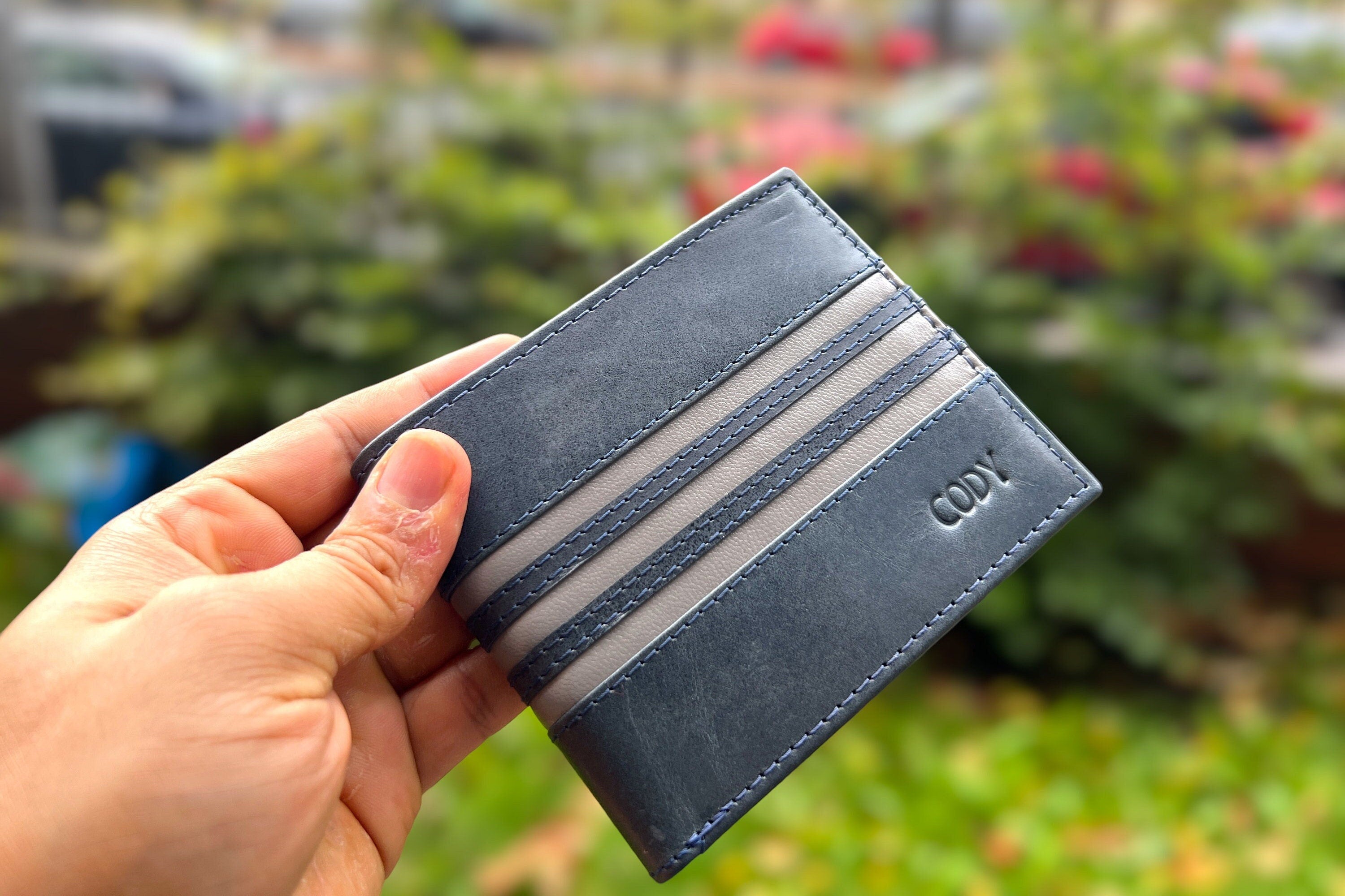 Personalized Leather Wallet for Men | Custom Engraved Gift for Men | RFID Safe Leather Wallet | Birthday, Anniversary, Christmas Gift