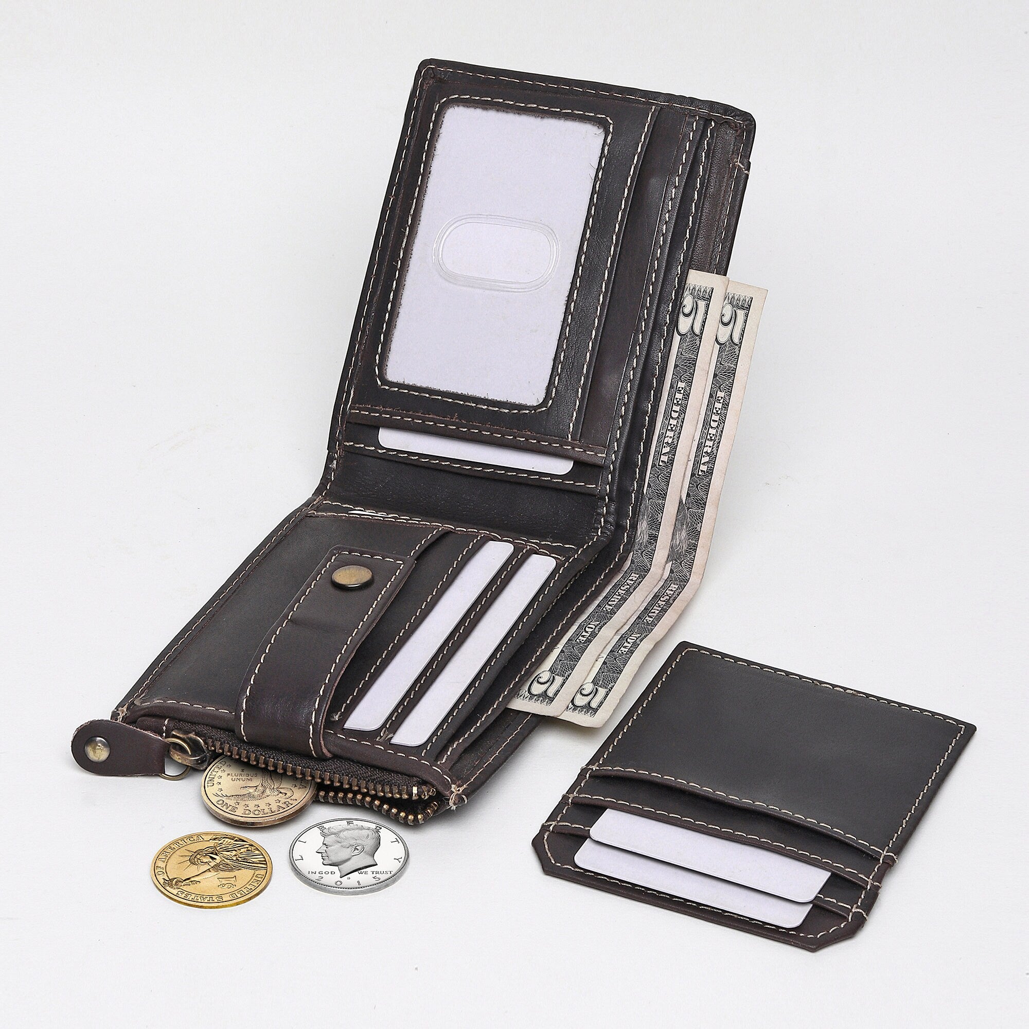 Christmas Gift For Him | Personalized Mens Leather Wallet | Custom Personalised Real leather Wallet for Men | Gift For Dad | Birthday Gift