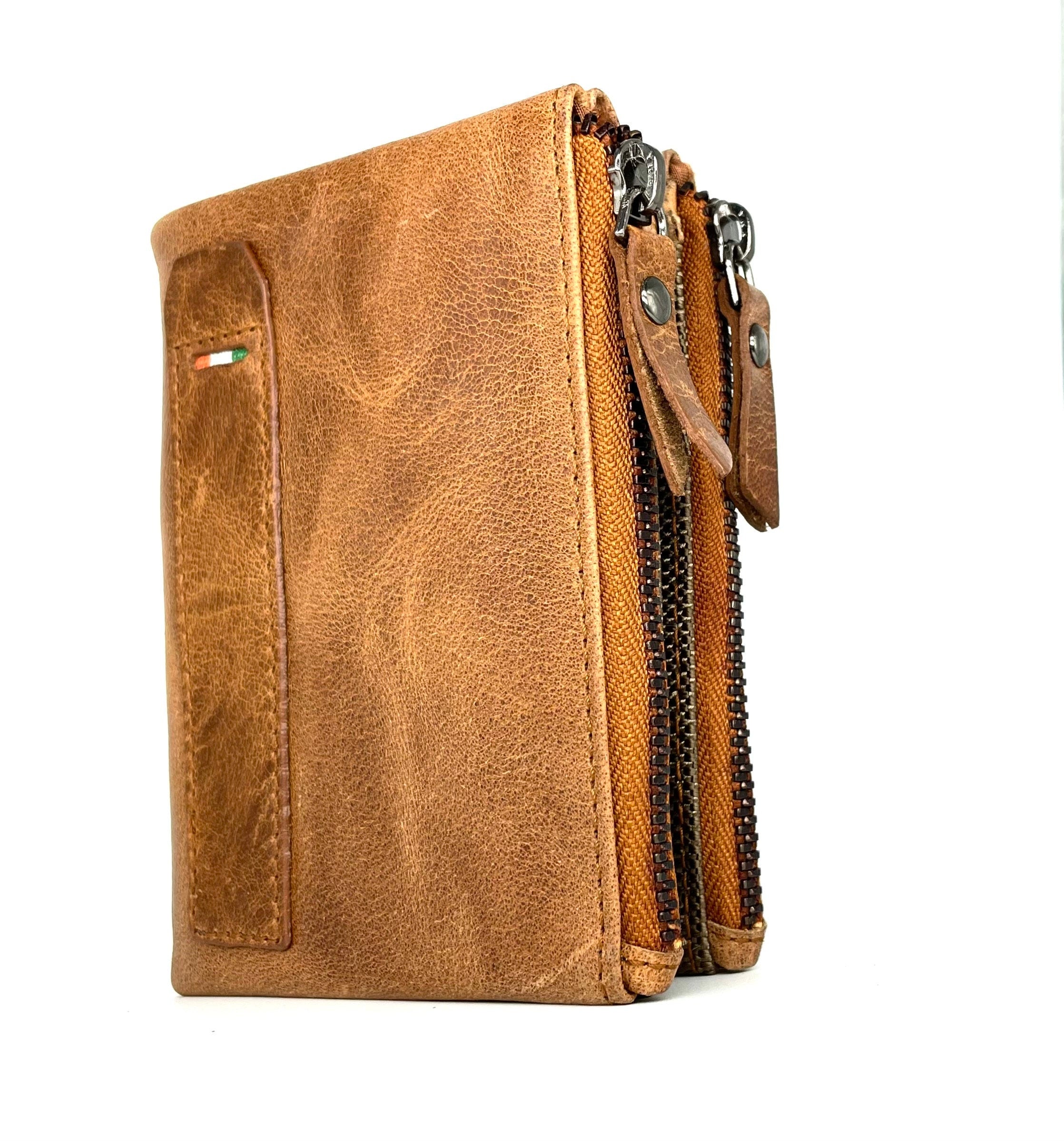 Handmade Pure Leather Wallet For men's and Women, Handcrafted Best Design 3 Zipper Wallet, Best Wallet For Gift, Free Gift Wrap Available