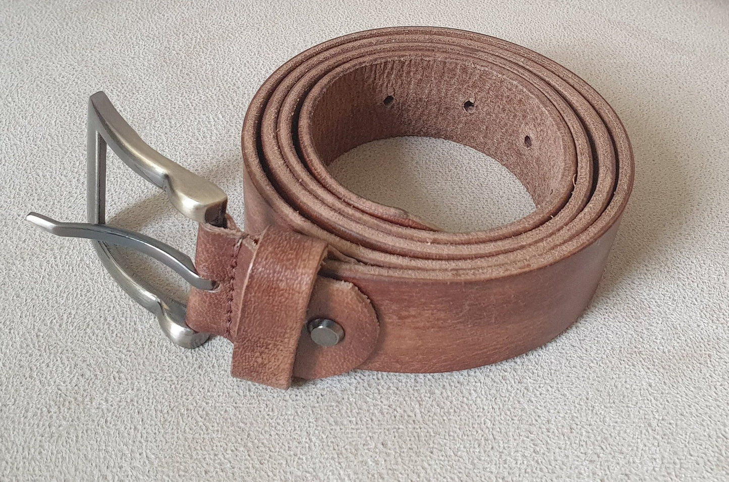 Personalised Hand stitched Full Grain Men's Leather Belt | 100% Real Leather Belt For Men | 40 mm Wide | Alloy Buckle | Handmade Gift Bag