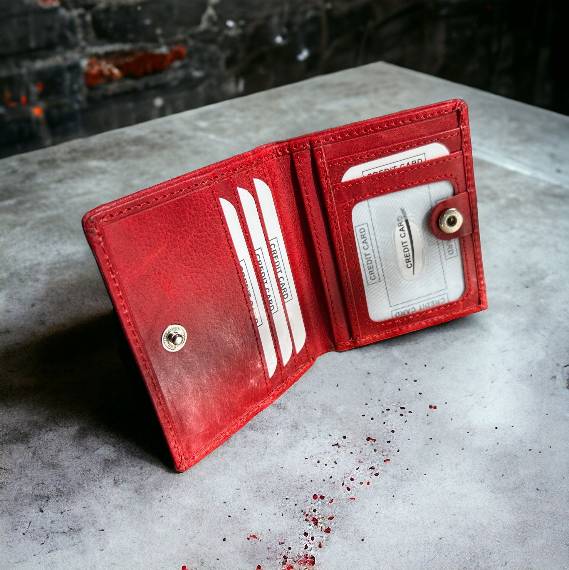 Personalised Handmade Girl's Women's Genuine Leather RFID Safe Wallet | Small Genuine Leather The Most Practical Wallet | Perfect For Gift