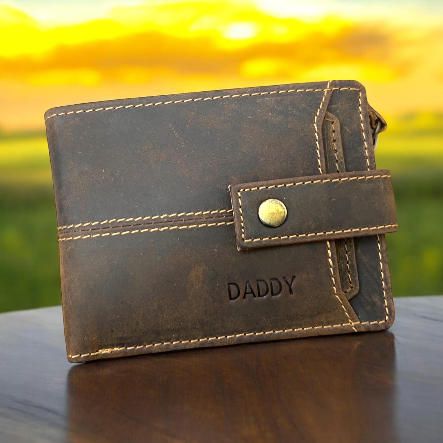 Handmade Personalised Hunter Leather Wallet | Clever Spacious Wallet | Real Leather Wallet | Perfect Birthday, Anniversary, Christmas Gift