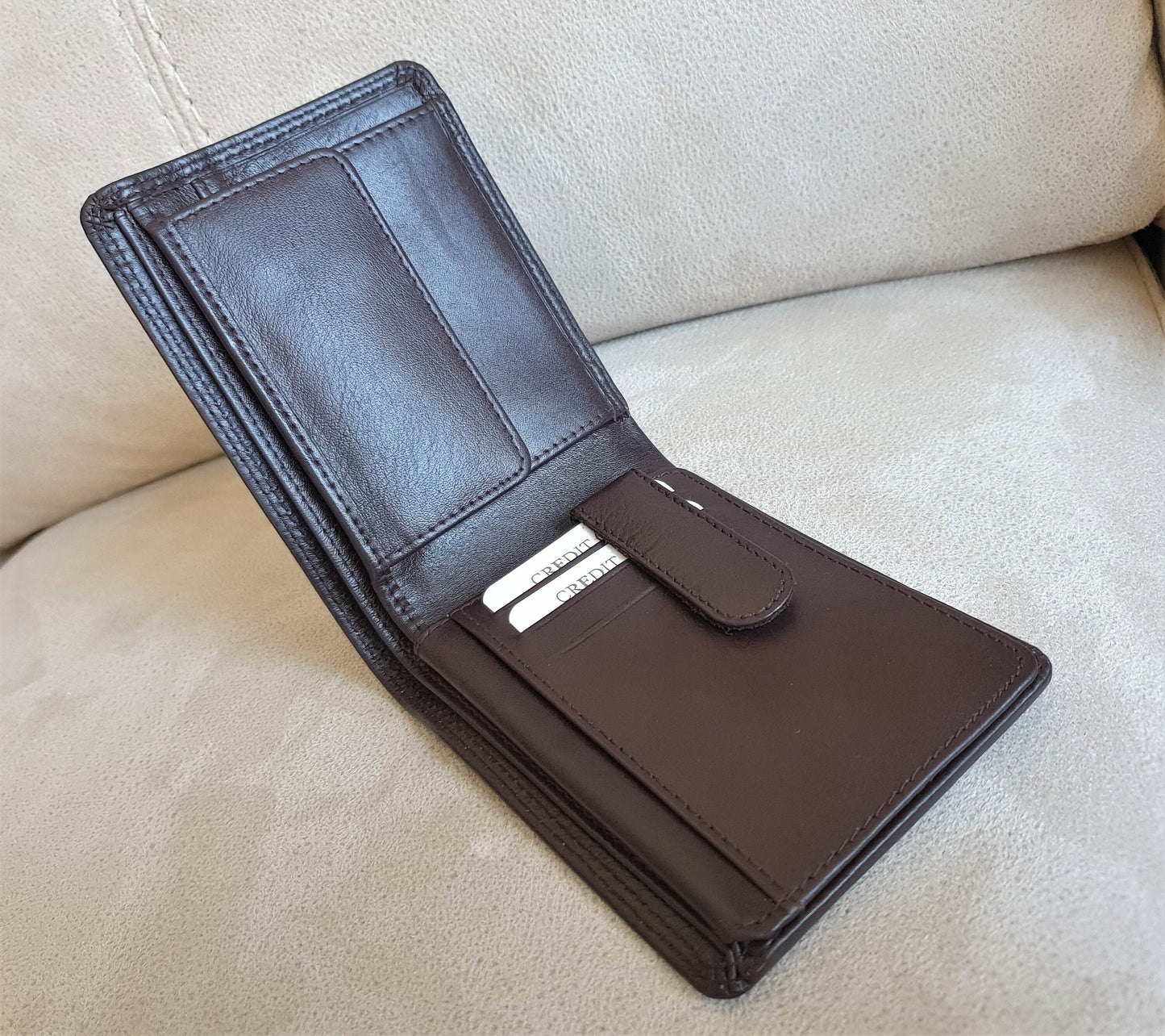 Personalised Brown Handmade Soft Smooth Real Leather Wallet For Men | Cash, Credit Card, Coin Pocket Bifold Leather Wallet
