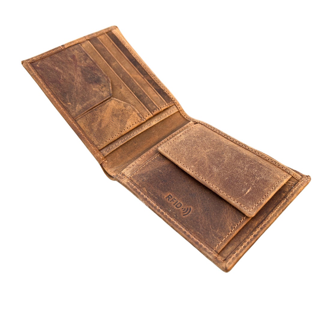 Handmade Personalised Full Grain Leather Wallet for Men | Birthday, Anniversary, Groomsmen Gift for Him | Gift For Dad | Christmas Gift