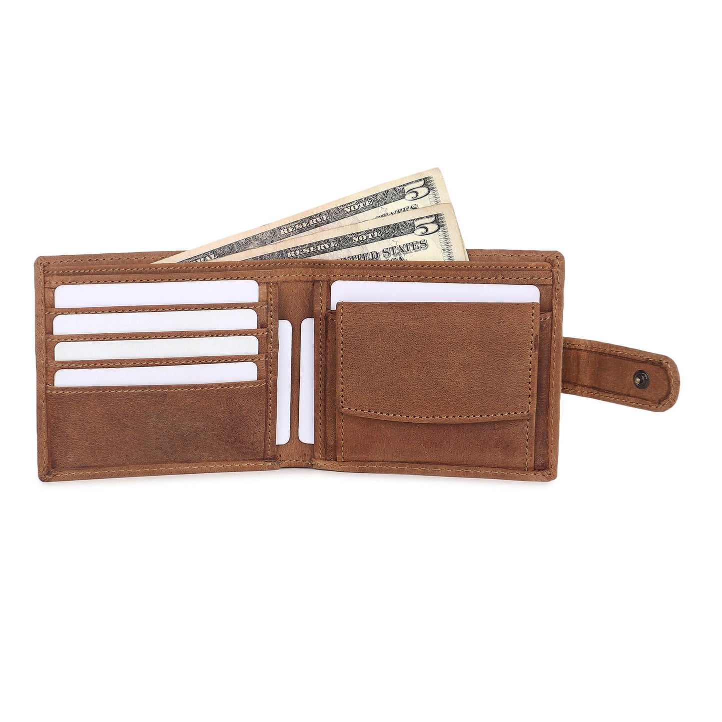 Rustic Vintage Look Leather Men's Wallet | Personalised 100% Real Leather Wallet for Men | Best Gift For Christmas & Birthday, Anniversary