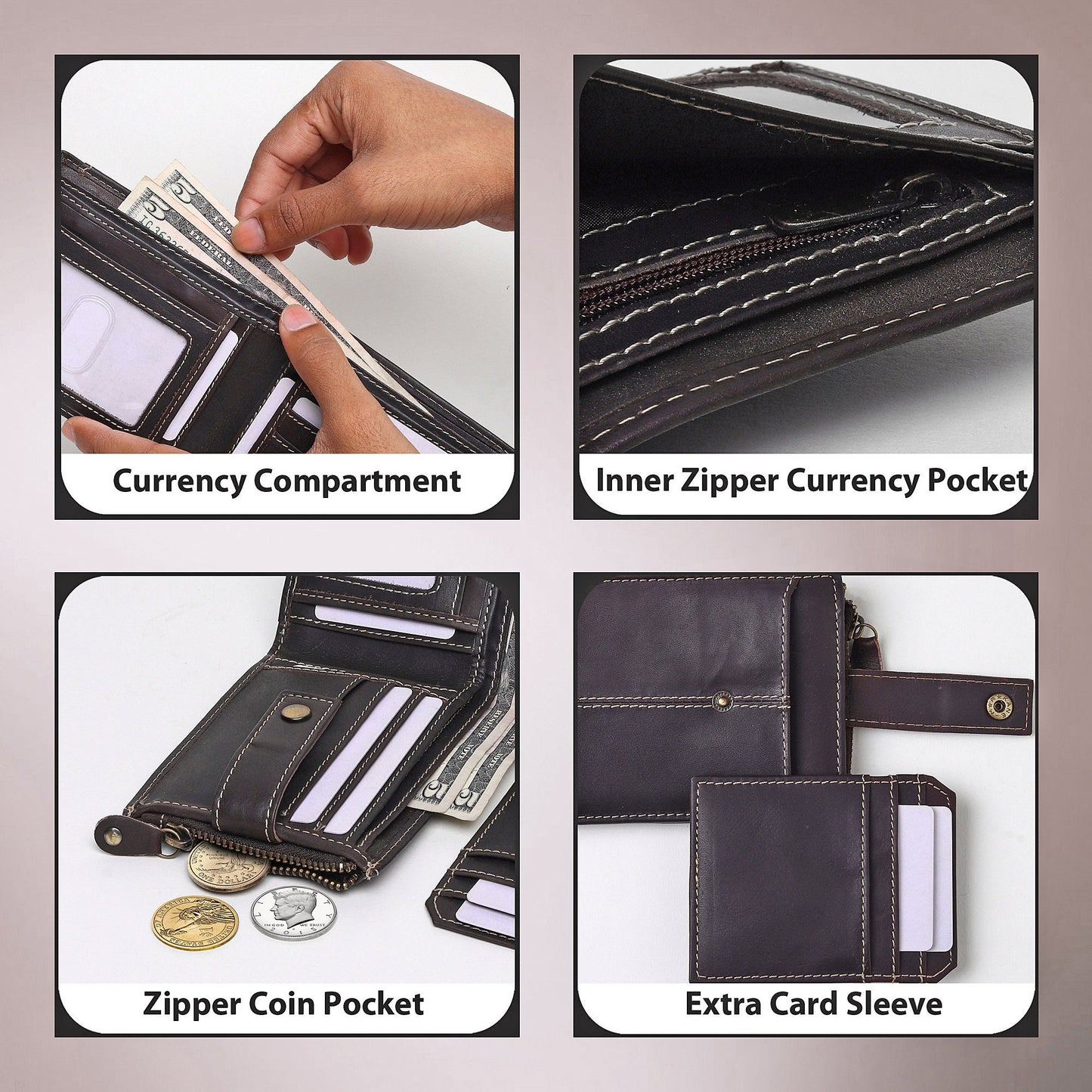 Christmas Gift For Him | Personalized Mens Leather Wallet | Custom Personalised Real leather Wallet for Men | Gift For Dad | Birthday Gift