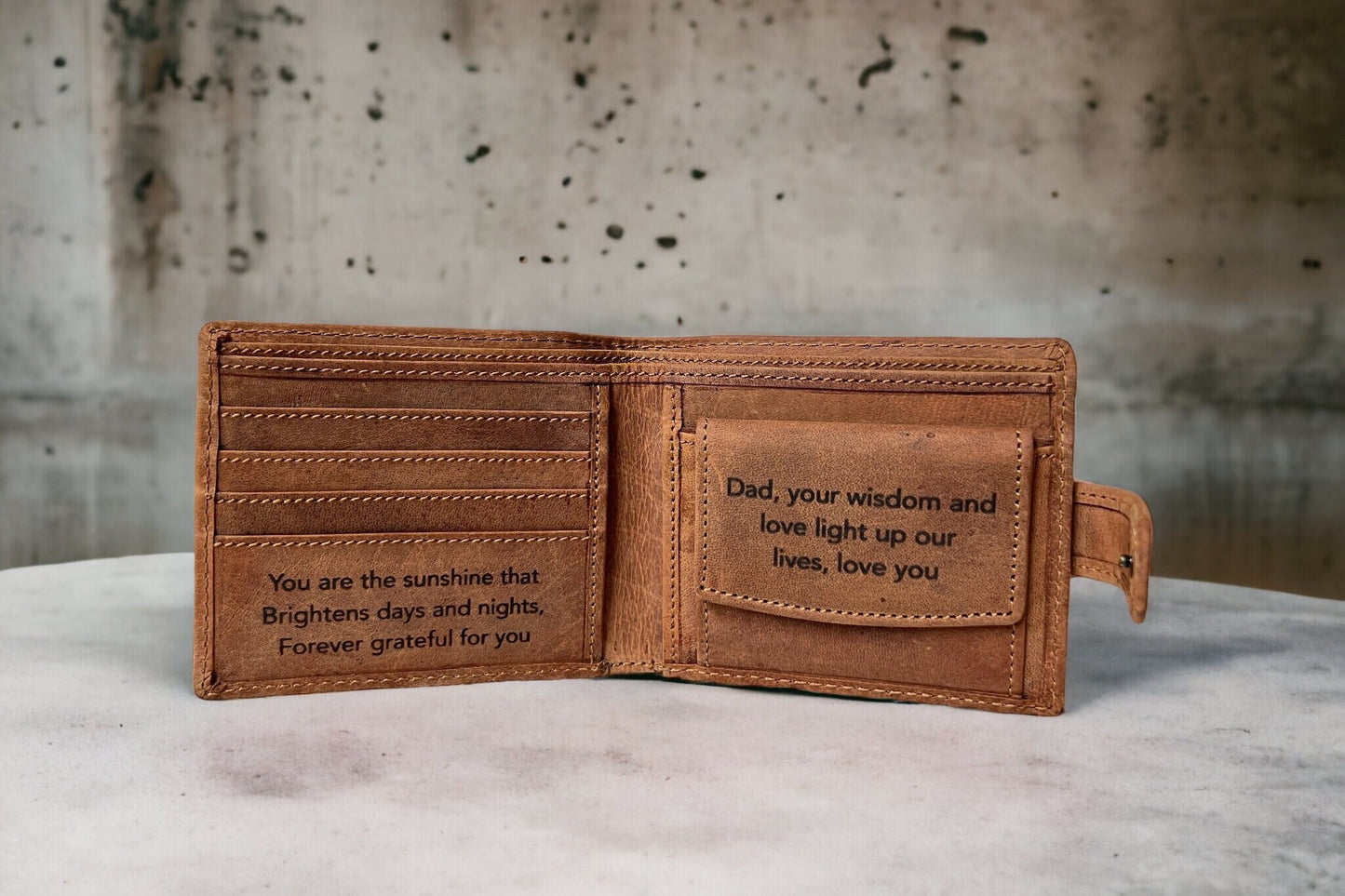 Rustic Vintage Look Leather Men's Wallet | Personalised 100% Real Leather Wallet for Men | Best Gift For Christmas & Birthday, Anniversary