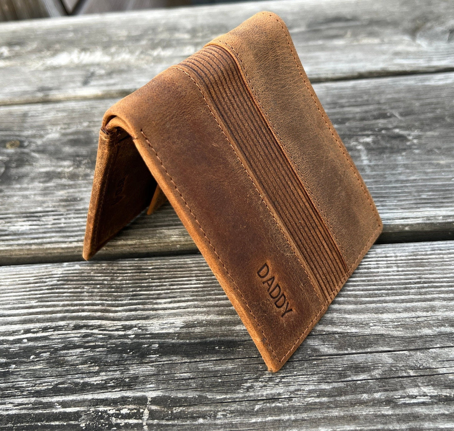Handmade Personalised Full Grain Leather Wallet for Men | Birthday, Anniversary, Groomsmen Gift for Him | Gift For Dad | Christmas Gift
