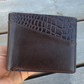 Brown Crocodile Immitate 100% Real Leather Wallet for Men | Men's Slim Coin Pocket Wallet | Premium Gif Packed | Worldwide Free Delivery