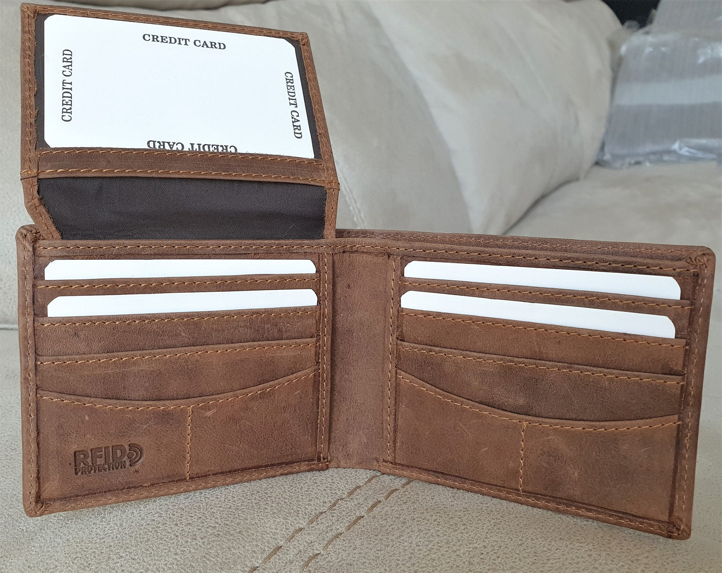 Personalised Handmade Leather Wallet for Men, Bifold Real Leather Wallet | Anniversary , Birthday , Holiday Gift For Him