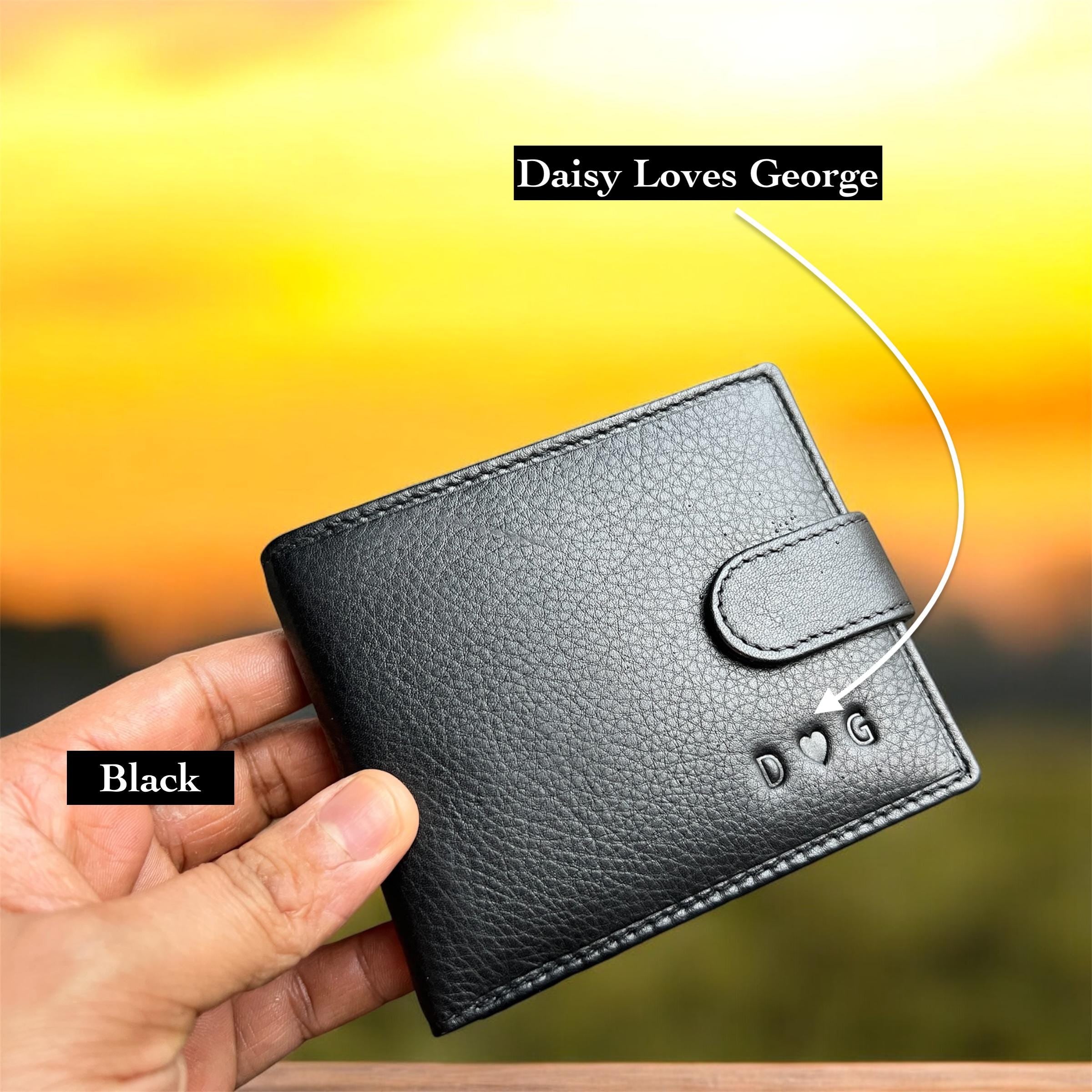 Personalised Leather Wallet for Men – Premium Quality Christmas Gift for Him, Boxed