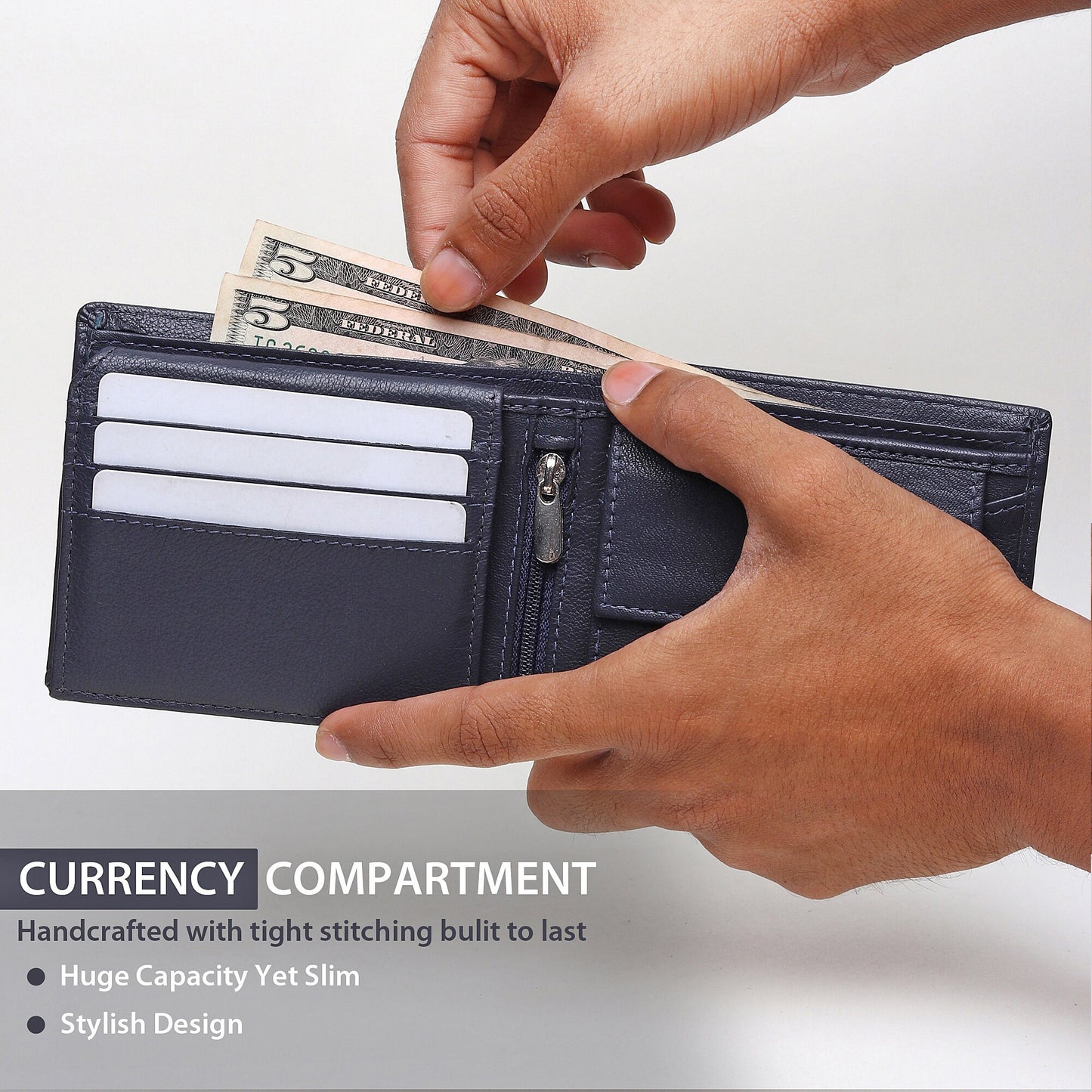 Personalised Genuine Leather Wallet For Men | Soft & Smooth Real Leather Bifold Wallet | Perfect Anniversary, Christmas Gift | Gift Boxed