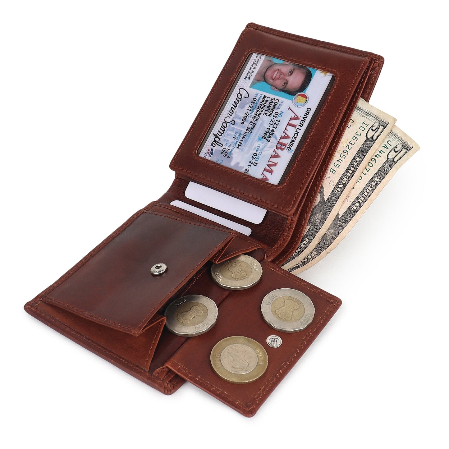 Personalised Real Leather Wallet for Men | Perfect Christmas Gift for Father | RFID Safe Soft Leather Men's Wallet