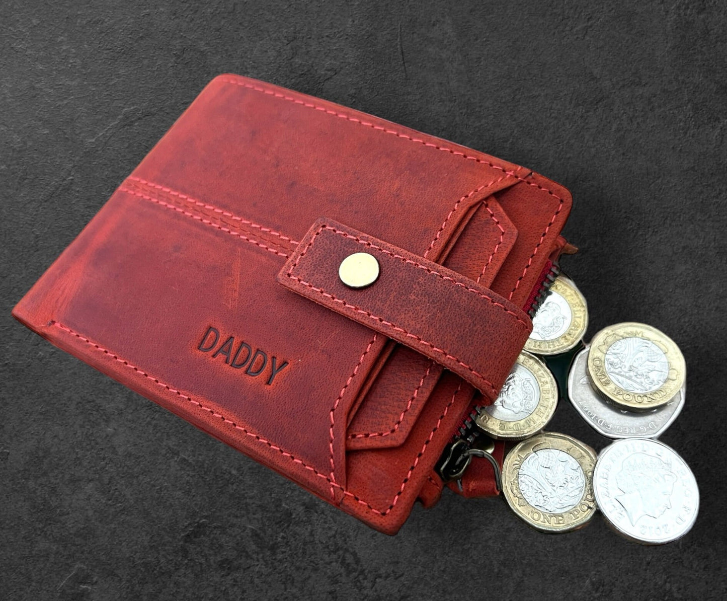 Personalised Leather Wallet | RFID/NFC Safe | Christmas Birthday Anniversary Gift For Men | Gift for Dad