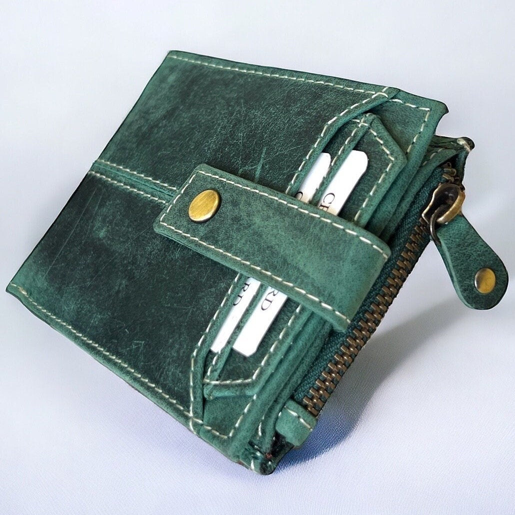 Handmade Personalised Hunter Leather Wallet | Clever Spacious Wallet | Real Leather Wallet | Perfect Birthday, Anniversary, Christmas Gift