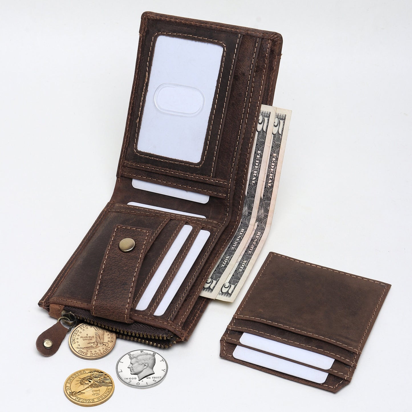 Custom Engraved Men's Leather Wallet | Personalised Gift For Men | Gift For Partner | RFID Best Quality Real Leather Wallet | Christmas Gift