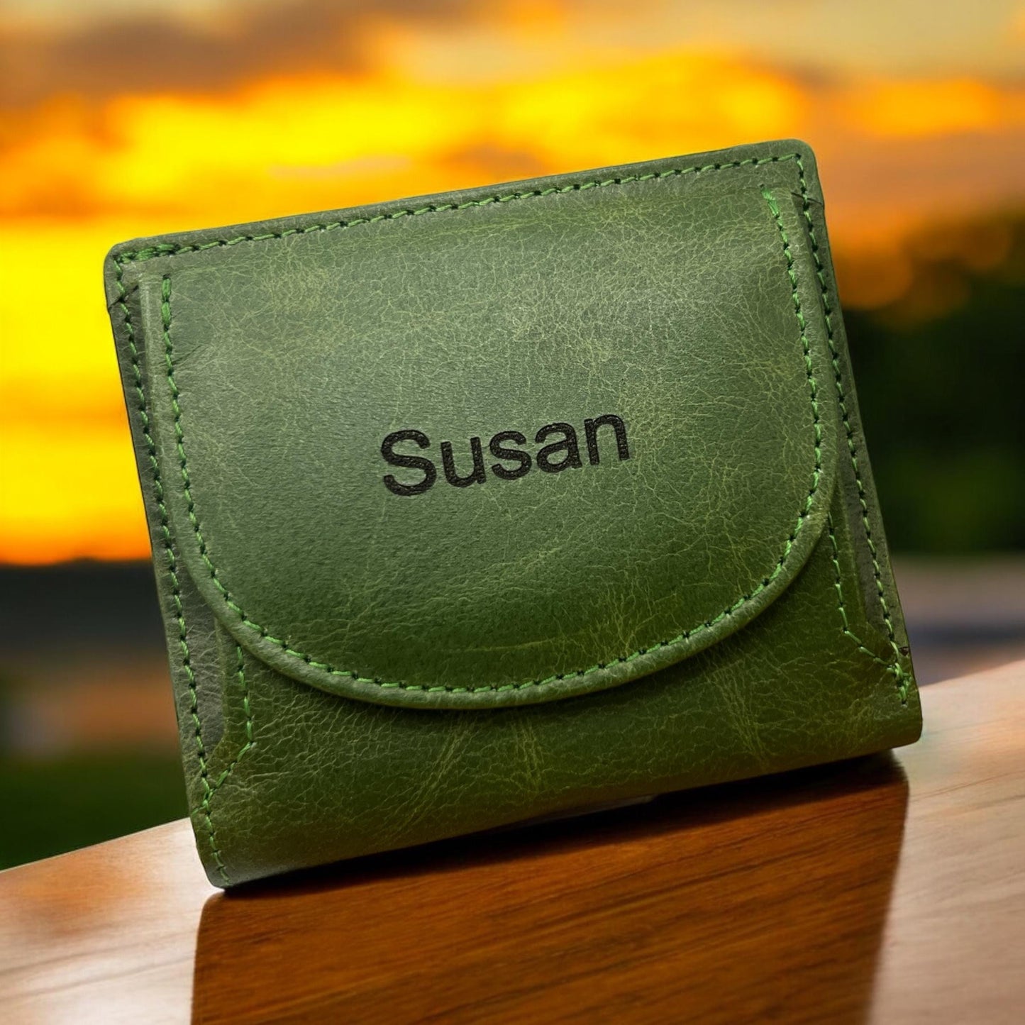 Personalised Leather Wallet For Girls Women, Custom Engraved Cute Mini Coin Purse, The Practical Wallet | Christmas, Birthday Gift For Her