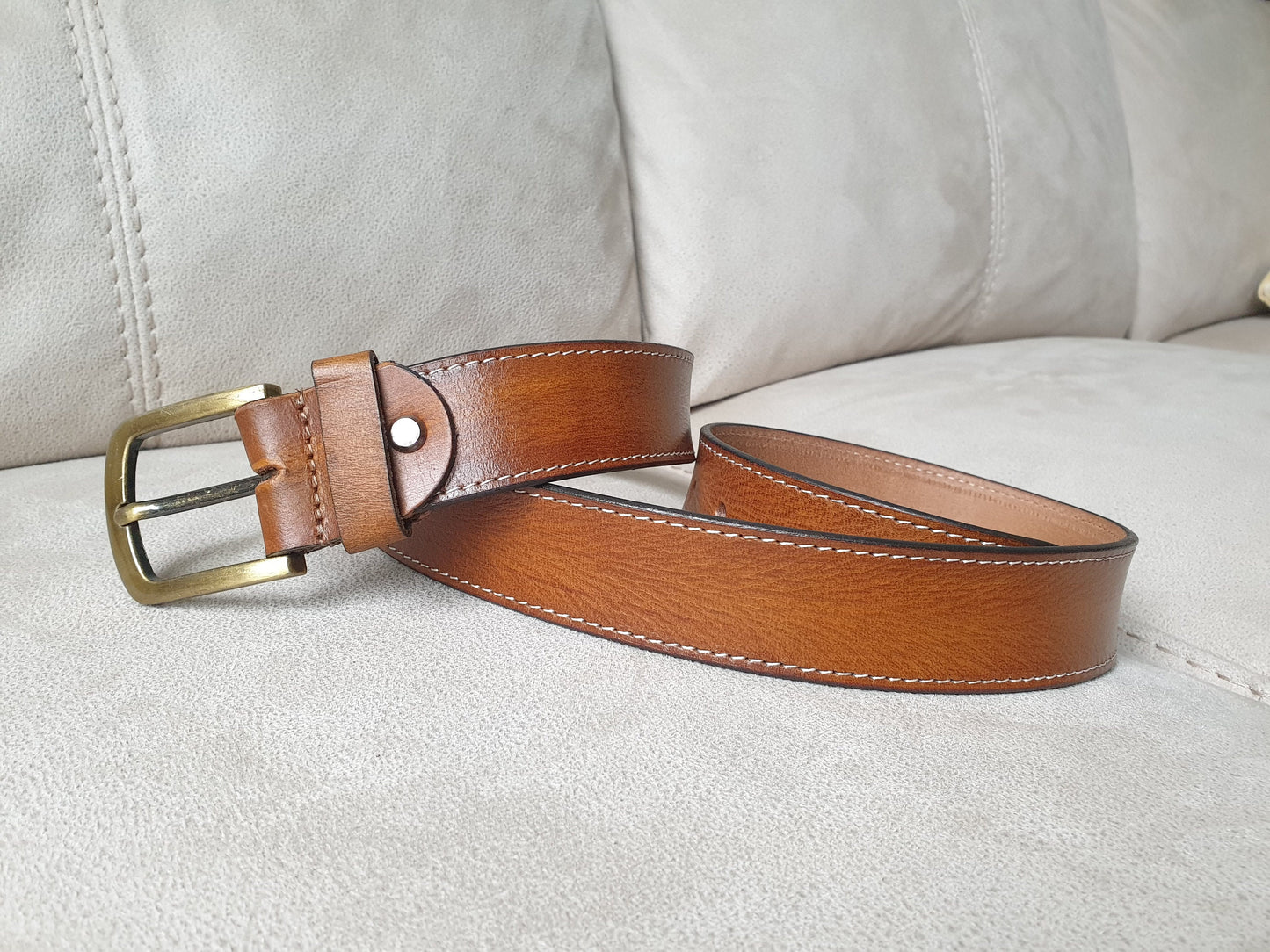 Personalised Full Grain Leather Belt for Men, Handmade 100% Real Leather Men's Belt | Genuine Leather Belt for Men | Groomsmen Gift