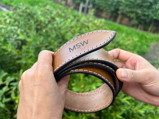 Personalised Full Grain Leather Belt for Men, Handmade 100% Real Leather Men's Belt | Genuine Leather Belt for Men | Groomsmen Gift