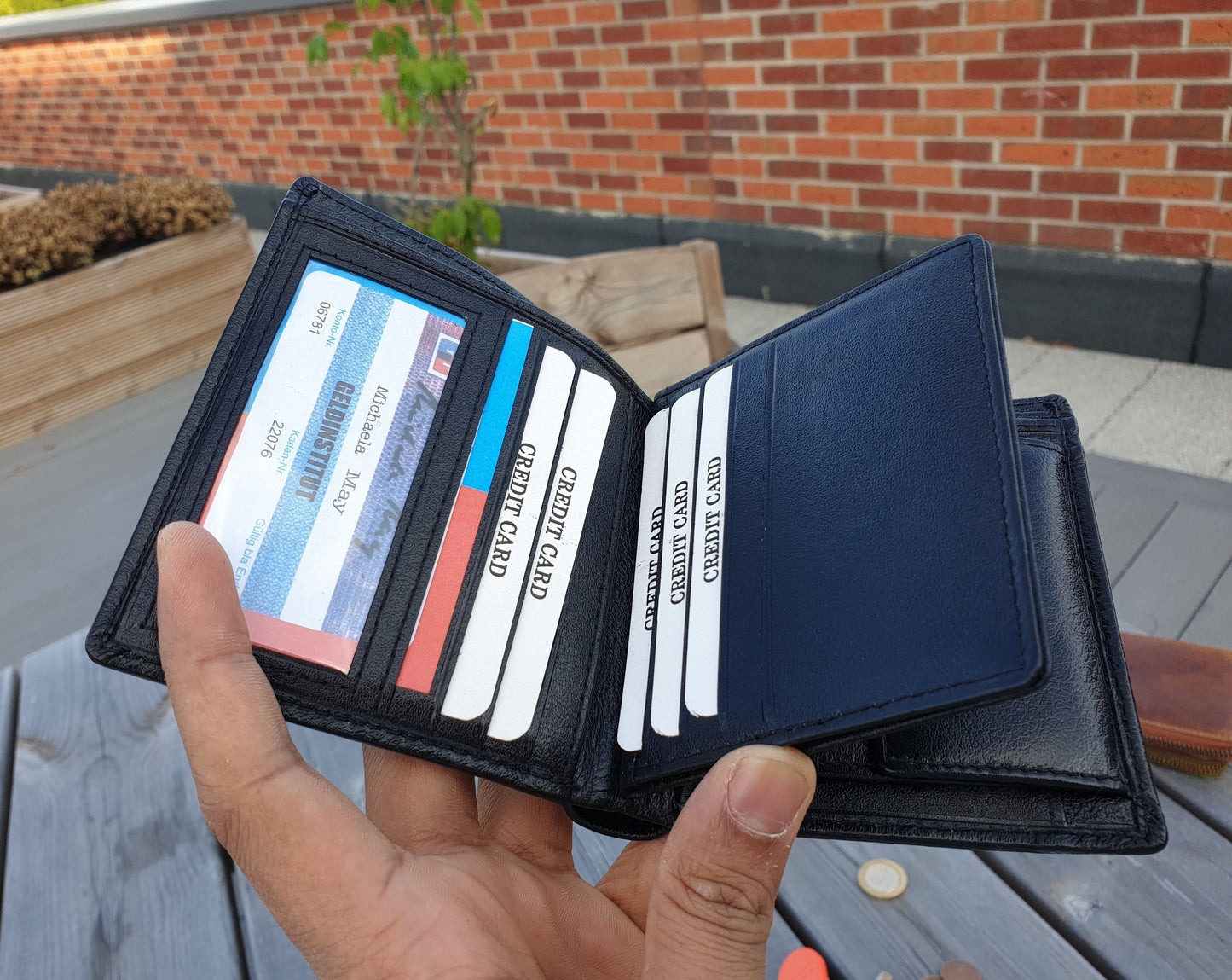 Black Handmade in Best Leather Men's Girl's Leather Wallet, Coin Wallet Book shape Hand Crafted Wallet for Men and Women, Best Gift Bagged