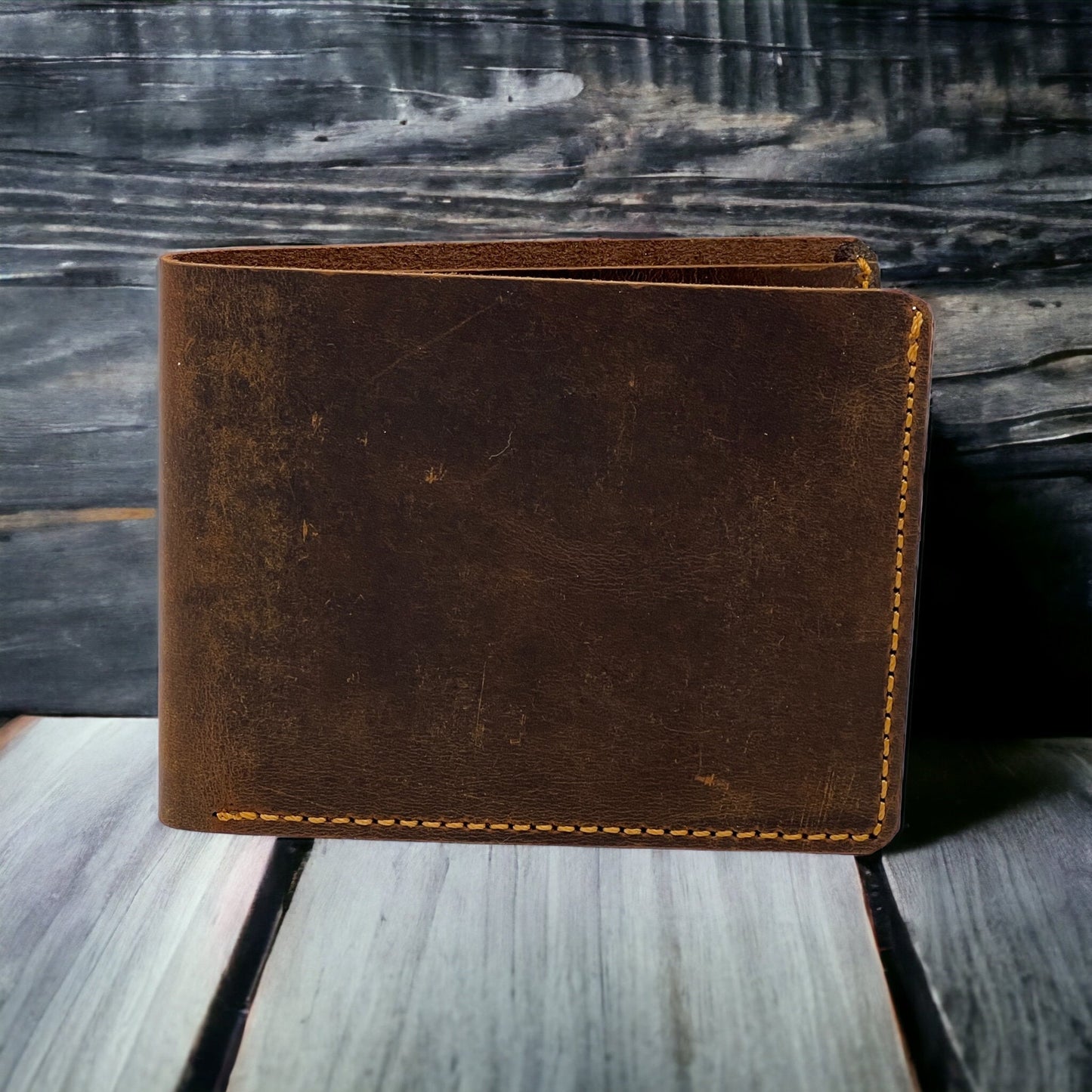 Personalised Men's Wallet | Super Slim Custom Personalized Real Leather Mens Wallet | Christmas, Birthday, Anniversary, Groomsmen Gift Boxed