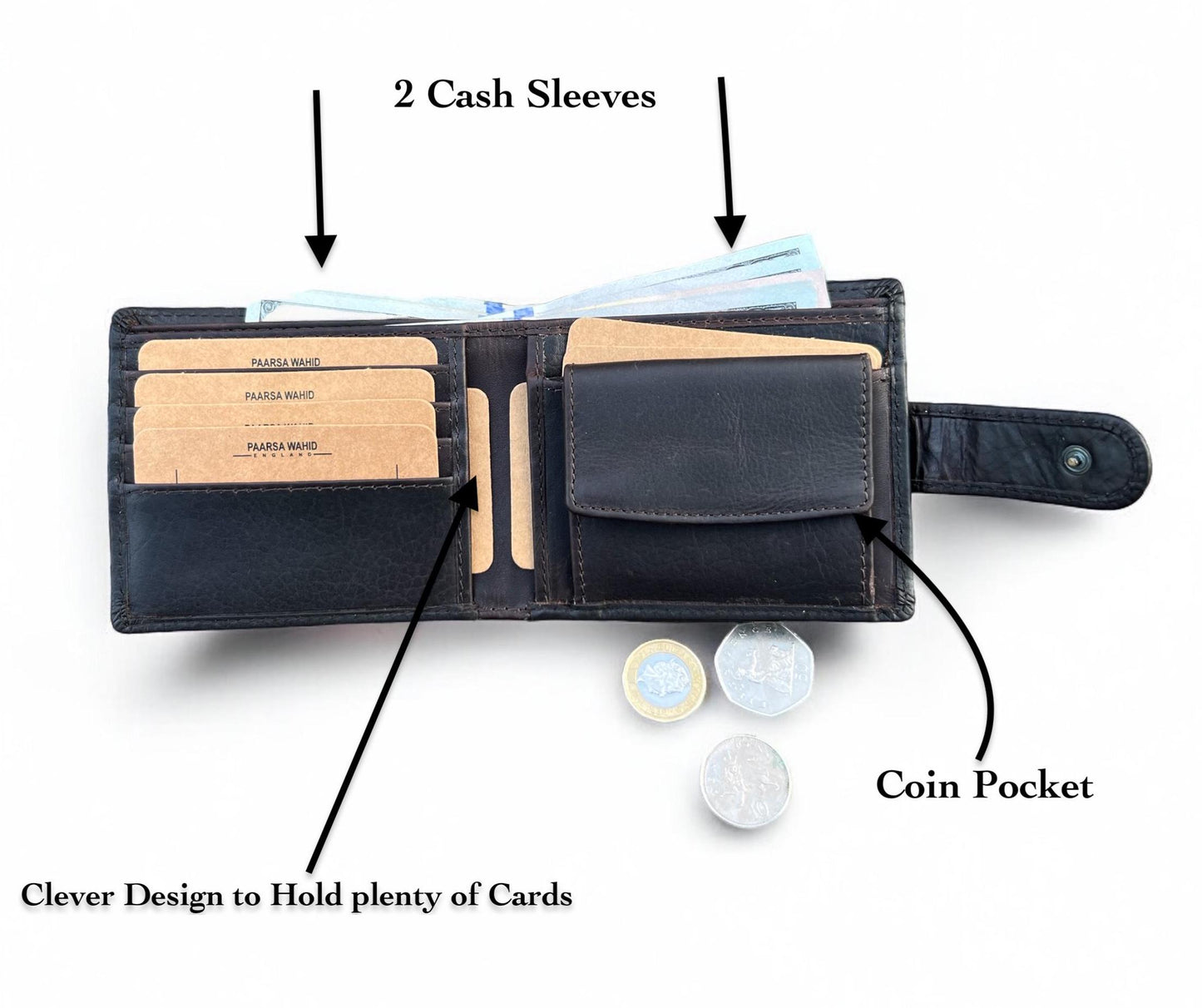 Personalised Leather Wallet for Men – Premium Quality Christmas Gift for Him, Boxed