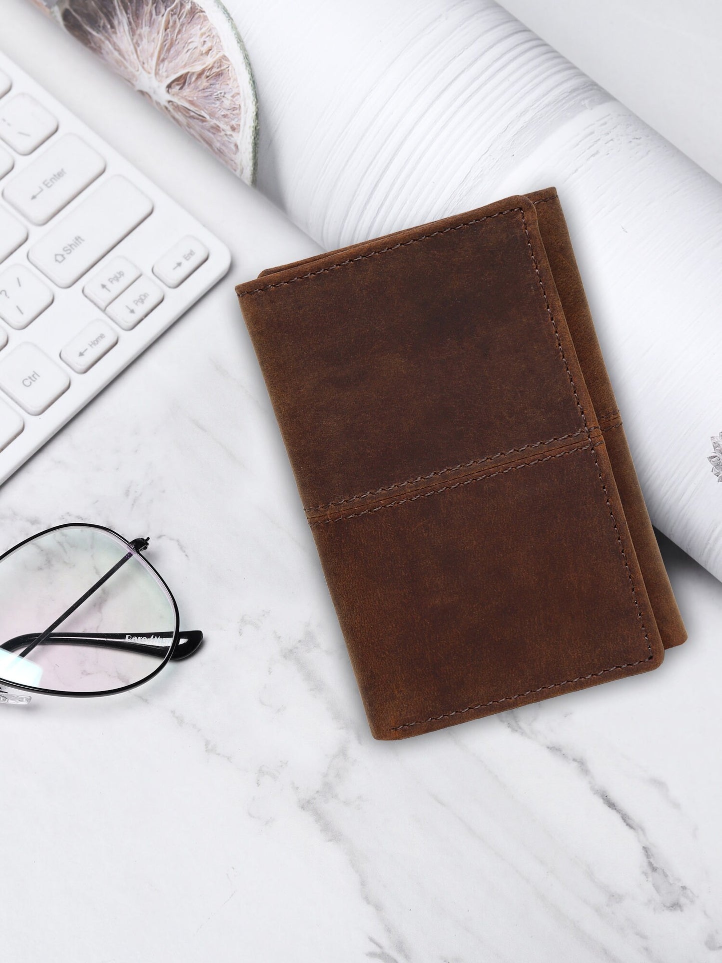 Personalised Men's Wallet | Real Leather Wallet For Men | Trifold Aged Leather Wallet | Anniversary Gift, Father's Day Gift | Christmas Gift