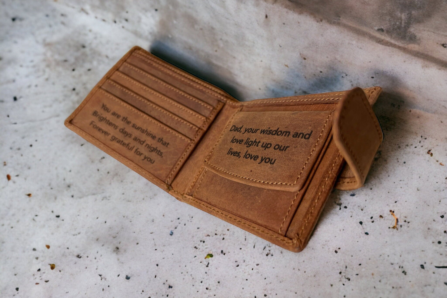 Rustic Vintage Look Leather Men's Wallet | Personalised 100% Real Leather Wallet for Men | Best Gift For Christmas & Birthday, Anniversary