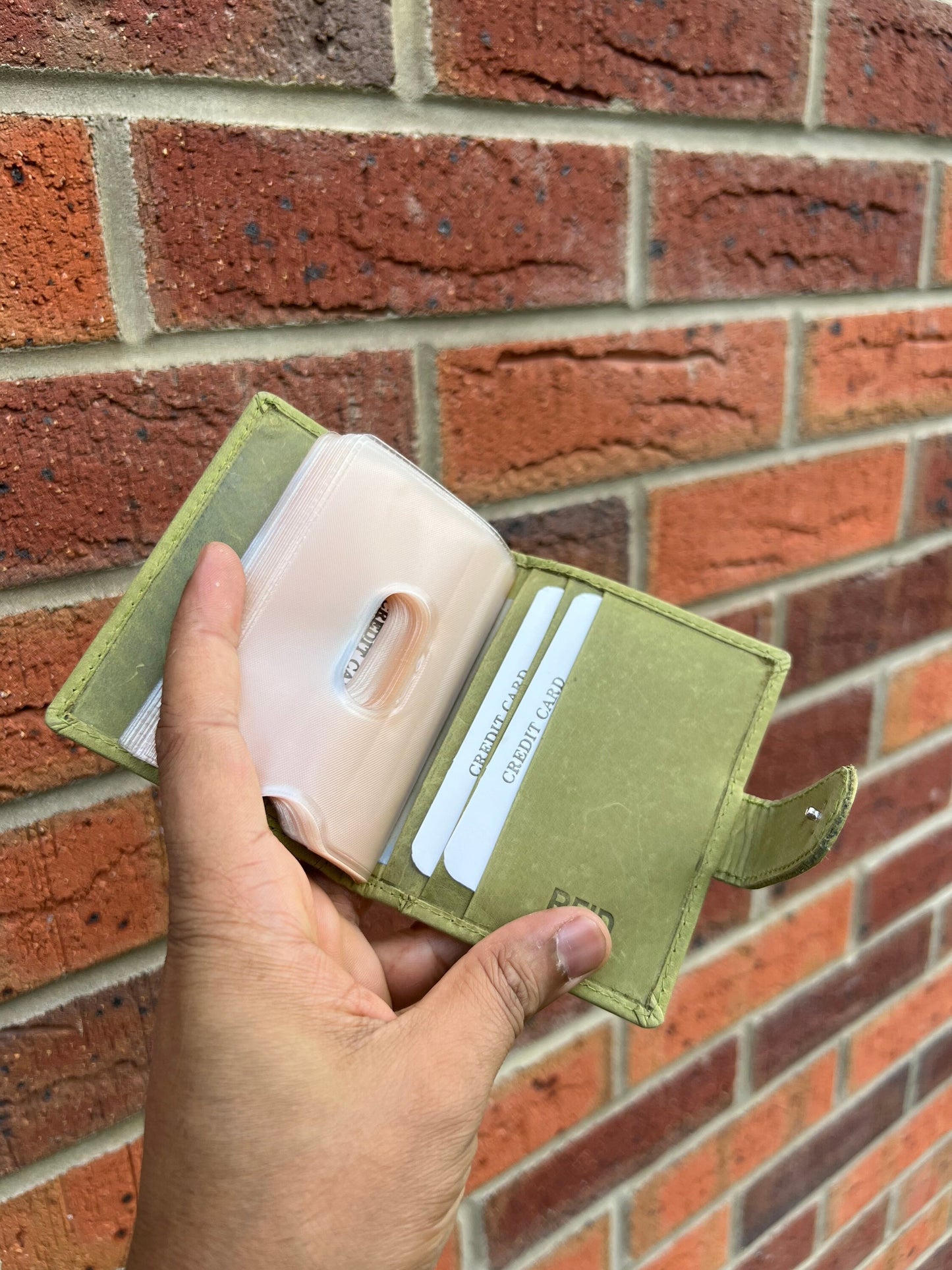 Handmade Personalised Real Leather Card Holder Slim Wallet | Removable Plastic Sleeves | Thank You Gift Wallet For Men and Women