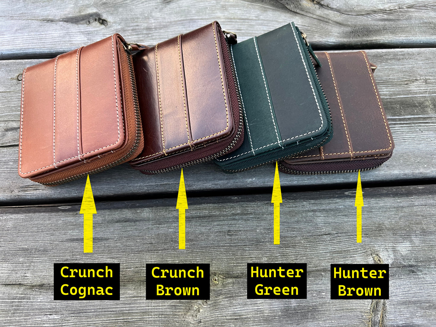 Personalised Men's Wallet | RFID Safe Real Leather Round Zipper Wallet | Unisex Anniversary, Christmas, Birthday Gift, Unique Design Wallet