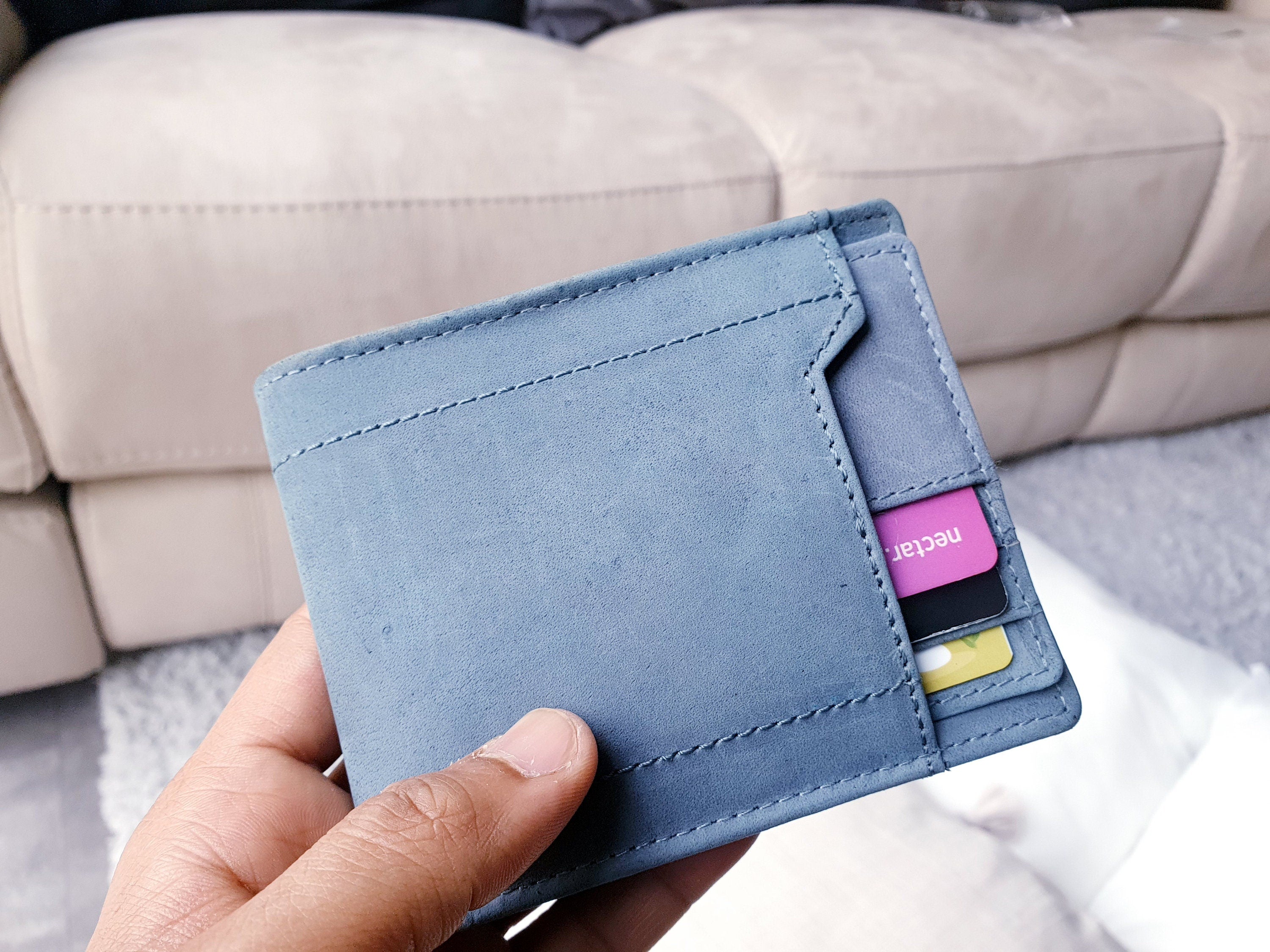 Personalised Leather Wallet | Men's Woman Handmade Leather Wallet | Genuine Leather Handmade Unisex Wallet | Gift Bagged