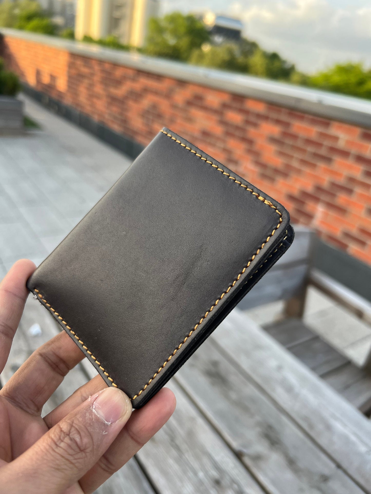 Multocolor Leather Handmade Wallet for Men Women, Genuine Leather Men's Wallet Super Slim Ultra Thin Unisex Wallet