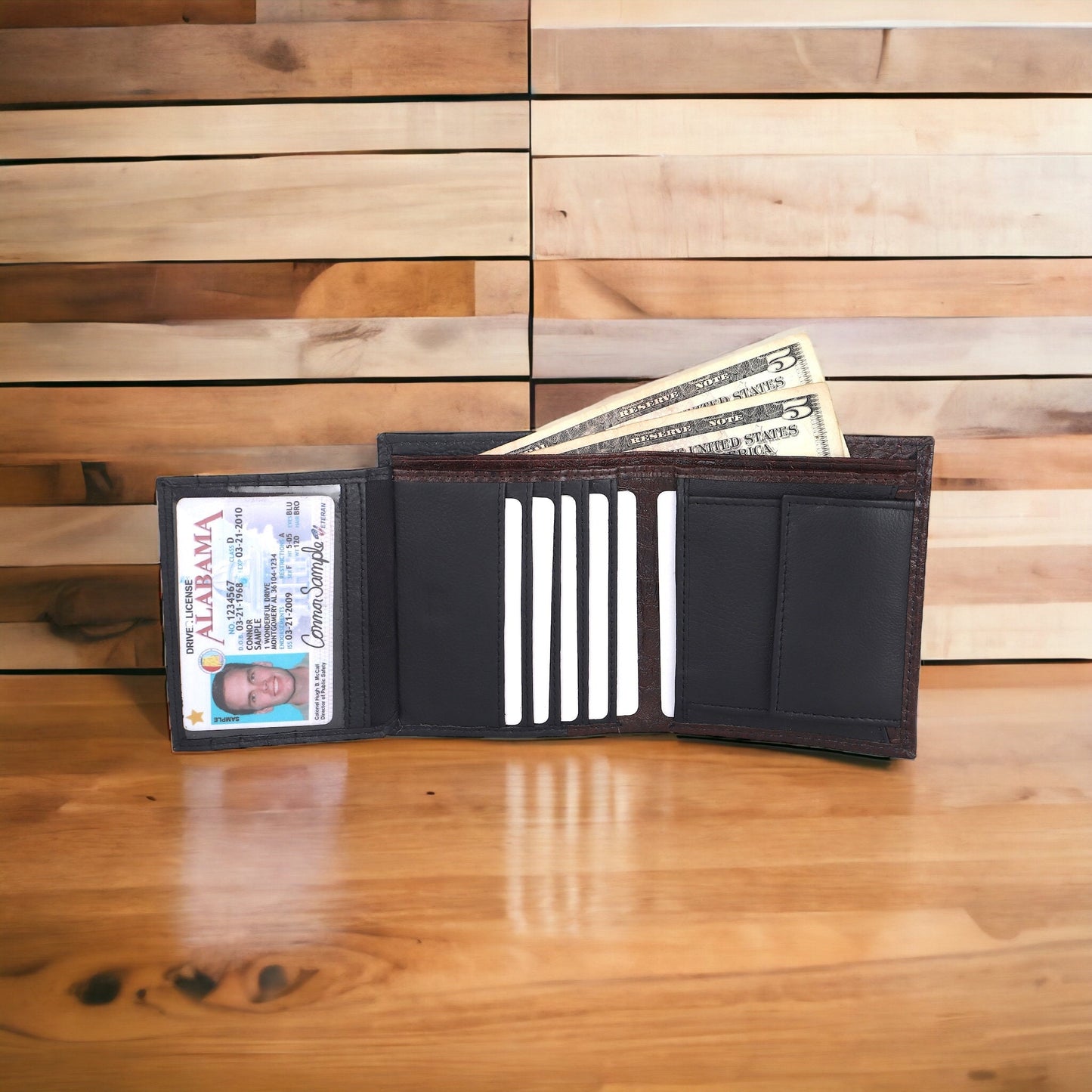 Personalized Wallet | Handmade Real Leather Custom Personalised Wallet | Gift For Dad,  Anniversary, Birthday, Groomsmen, Christmas Gift