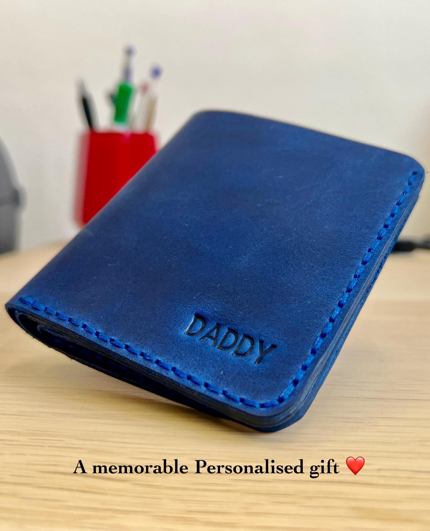 Personalised Christmas Gift | Hand Stitched Best Quality Leather Wallet | Bifold Men's Wallet | Handmade Custom Engraved Wallet for Gift
