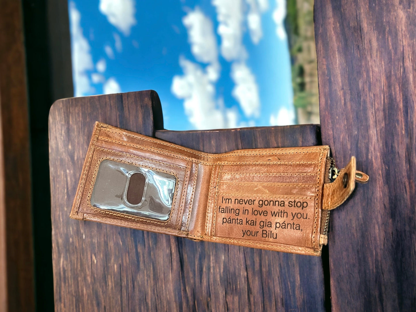 Personalised Leather Wallet For Men | Engrave Name, Initials, Logo , Message on Wallet | Custom Personalized Gift | Christmas Gift For Him