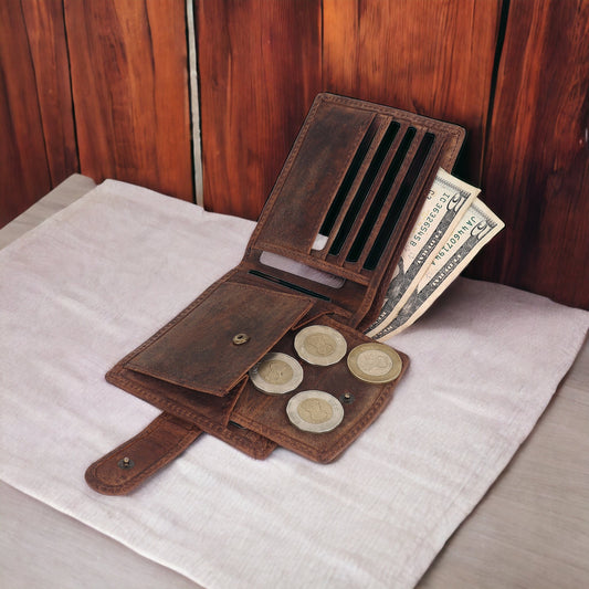 Gift For Husband | Personalised Leather Wallet | Handmade Real Leather Wallet | Custom Birthday Gift, Anniversary Gift, Christmas Gift