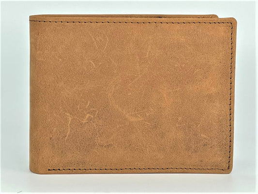 Personalised Genuine Leather Wallet Men, Handmade Slim Hunter Leather Wallet, Gift Bag Packed, Full Grain Leather Wallet