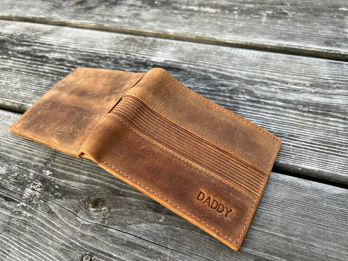 Handmade Personalised Full Grain Leather Wallet for Men | Birthday, Anniversary, Groomsmen Gift for Him | Gift For Dad | Christmas Gift
