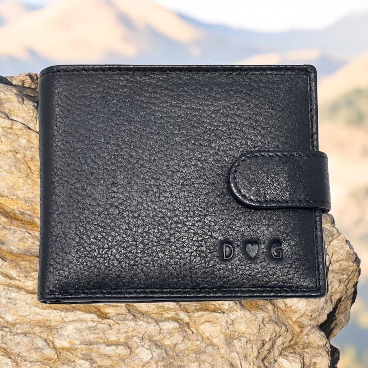 Personalised Leather Wallet | Custom Engraved RFID Wallet | Gift for Him | Birthday, Anniversary, Groomsmen, Dad | Optional Wooden Gift Box