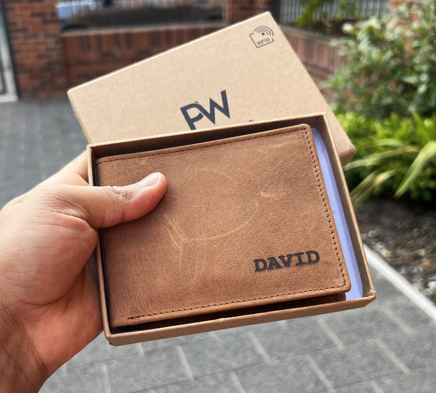 Personalised Wallet, Leather Wallet, Slim Wallet, Engraved Wallet, Husband Anniversary Gift, Father's Day Gift, Birthday Gift, Gift Boxed