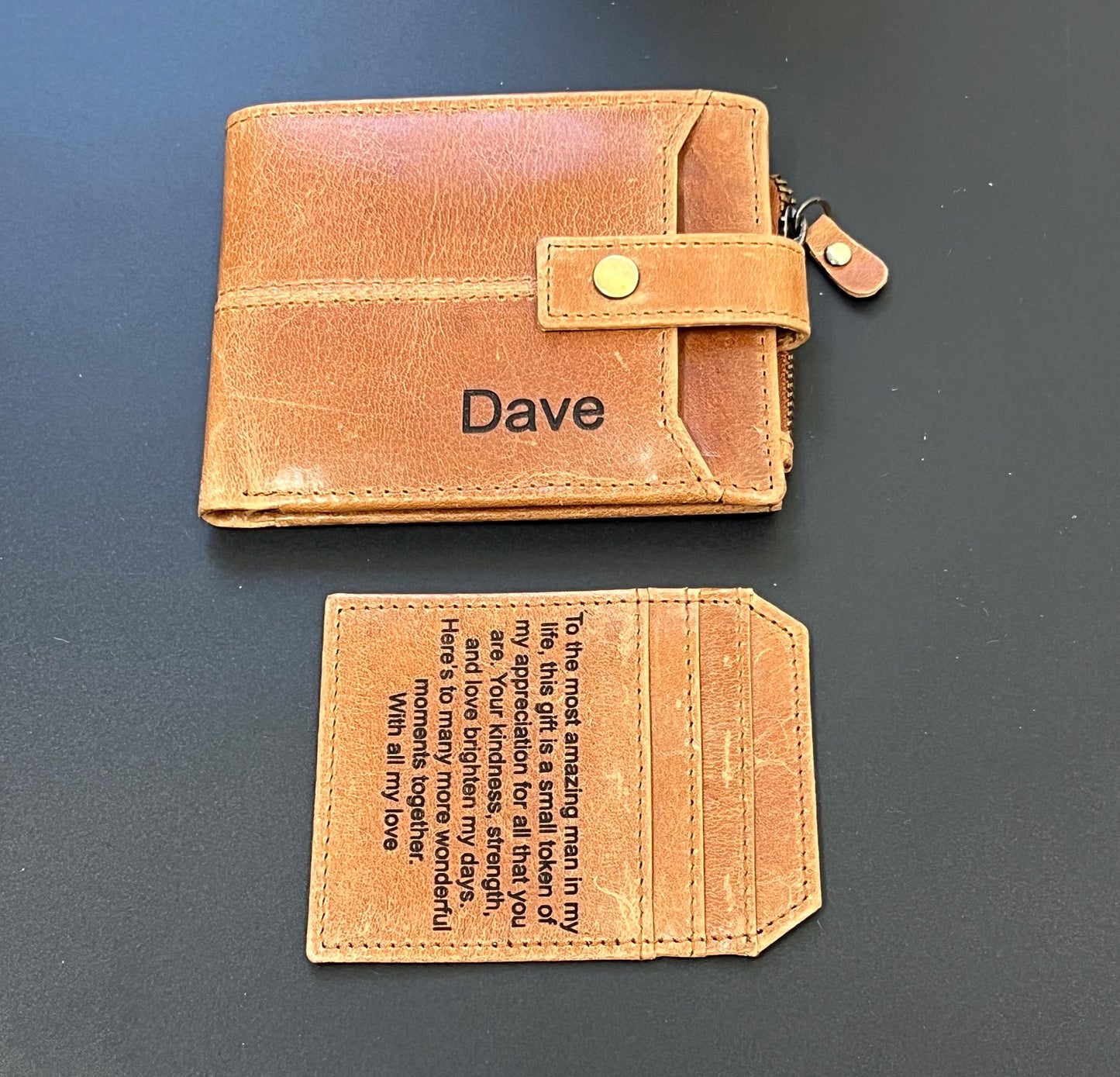 Handmade Personalised Leather Wallet For Men | Birthday, Anniversary, Christmas Gift For Him | Gift For Dad | Free Handmade Gift Bag