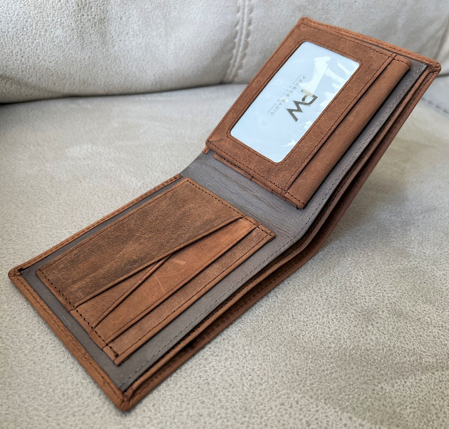 Handmade Personalised Real Leather Wallet For Men | Minimalist Genuine Leather Wallet | Engraved Gift Birthday Gift | Gift Boxed