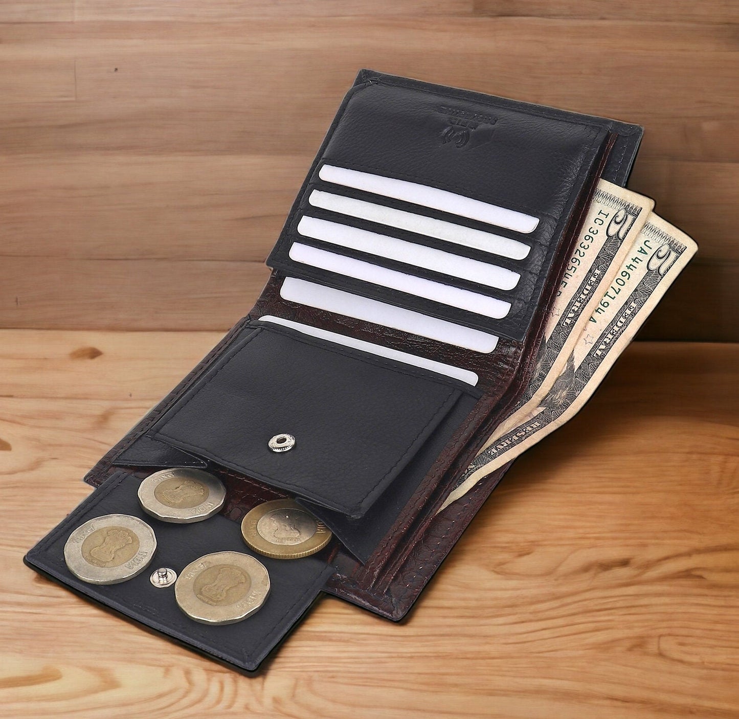 Personalized Wallet | Handmade Real Leather Custom Personalised Wallet | Gift For Dad,  Anniversary, Birthday, Groomsmen, Christmas Gift